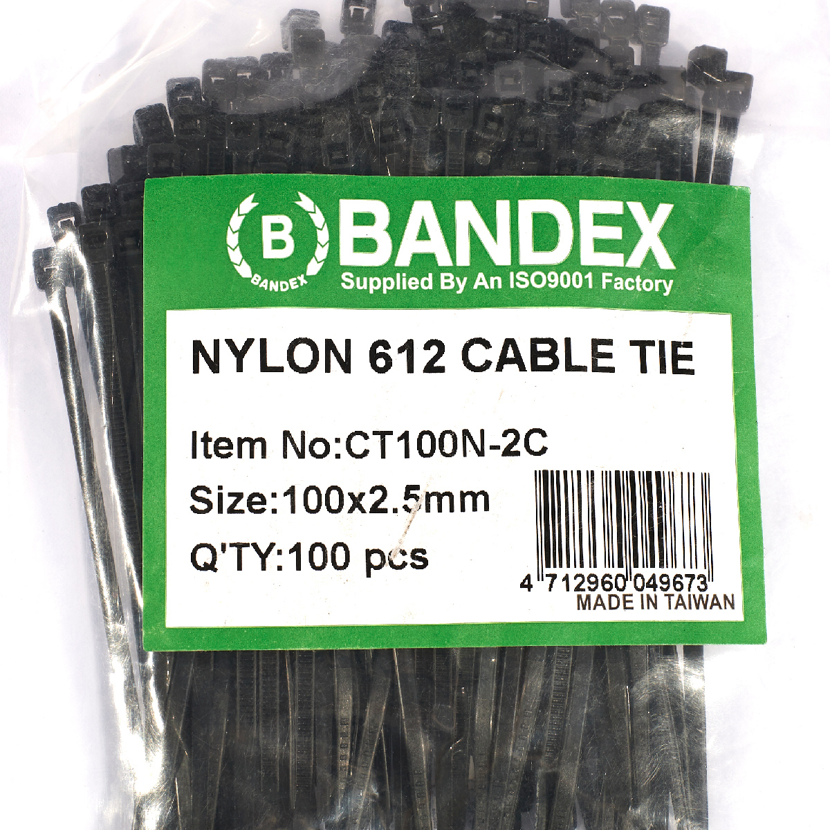 CT100N-2C เคเบิ้ลไทร์งานโซลาร์ 4” 100PCS