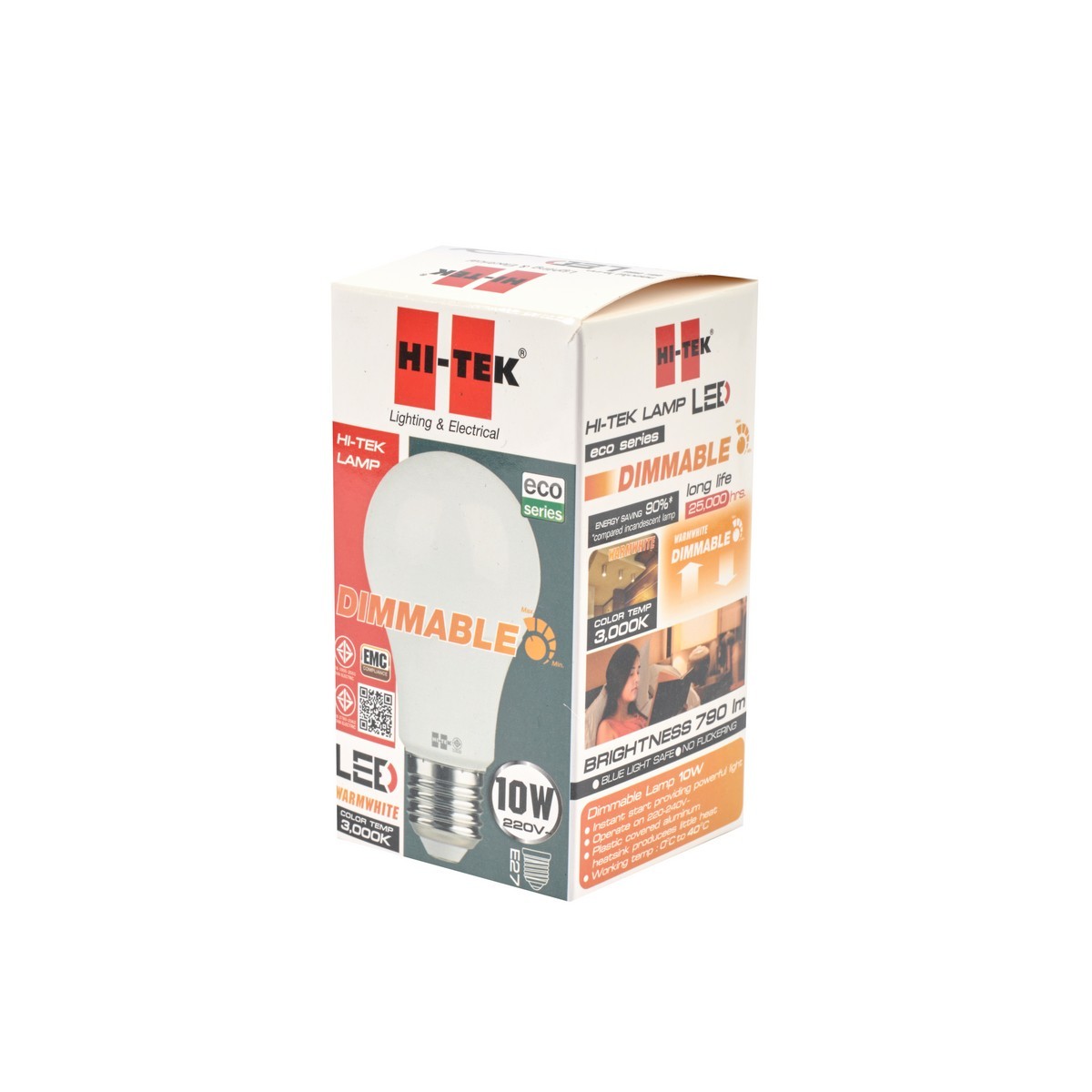 หลอด LED มวยไทย E27 10W แสงนวล WARM