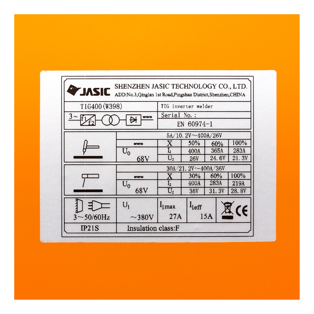 TIG400 W398+4L เครื่องเชื่อม+TROLLEY