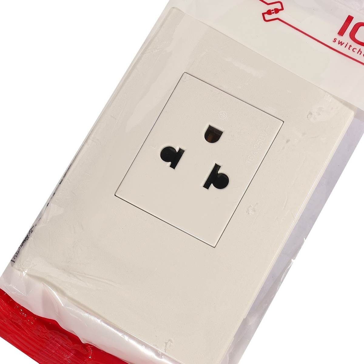 IC-E10 เต้ารับ 3 ขา 1 ช่อง+แผงหน้ากาก