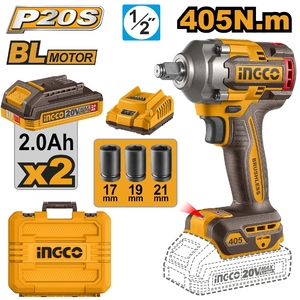 20V-BL บล็อกไร้สาย 405N.M-ชุดแบต 2.0AH*2