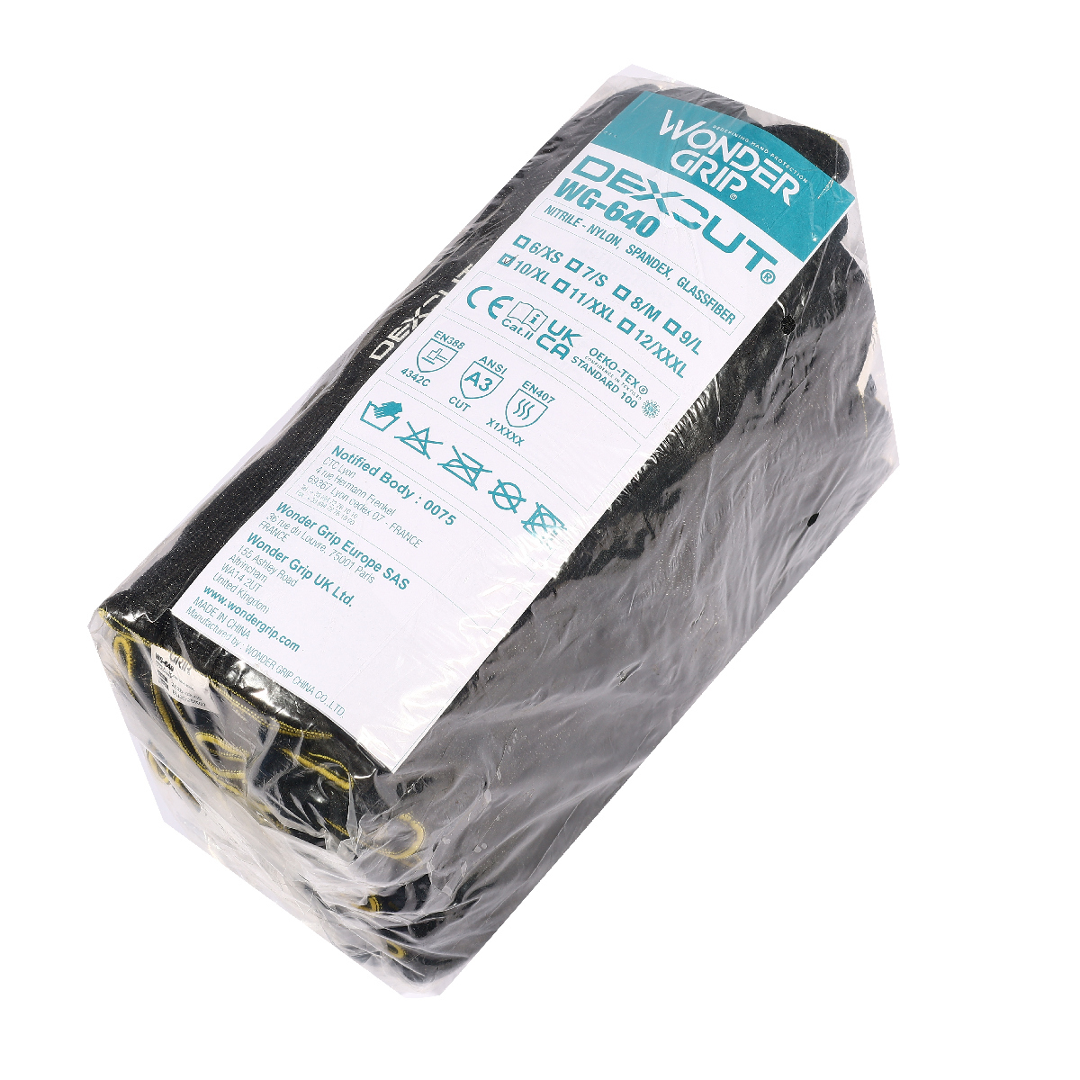WG-640 ถุงมือนิรภัยกันบาด เบอร์ 10/XL