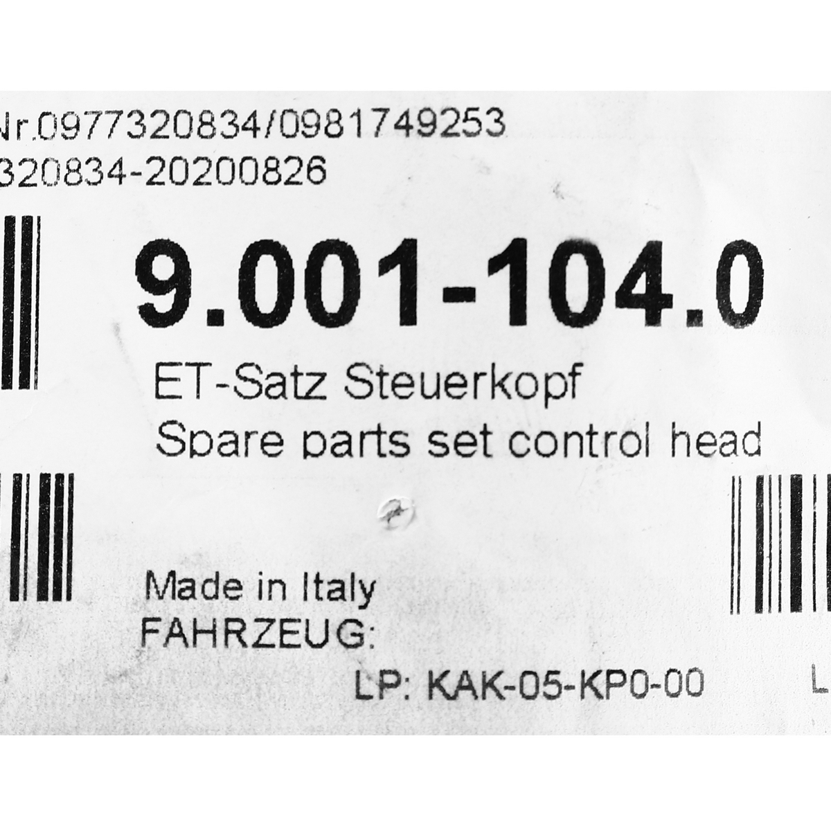 SPARE PARTS SET