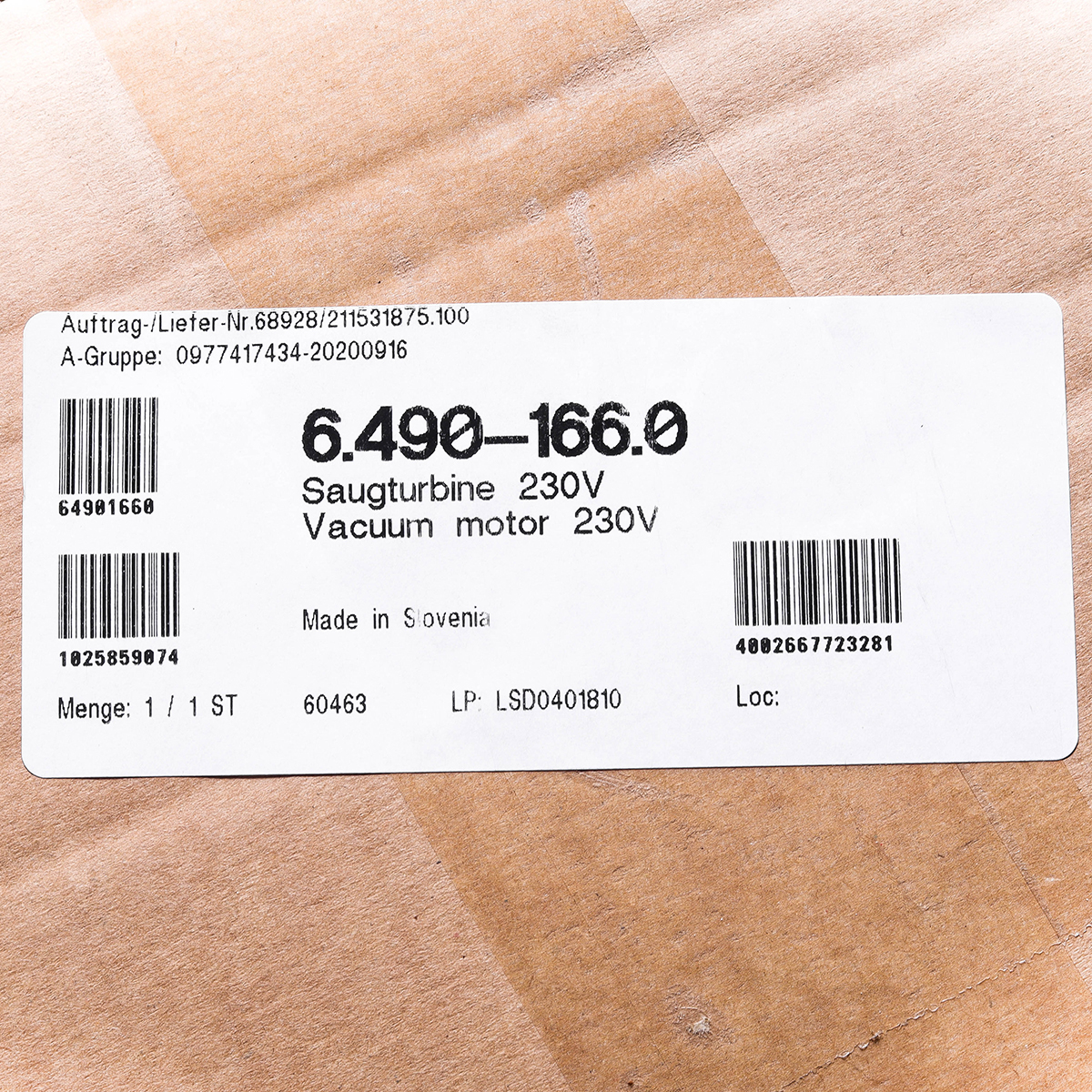 *VACUUM MOTOR 230V