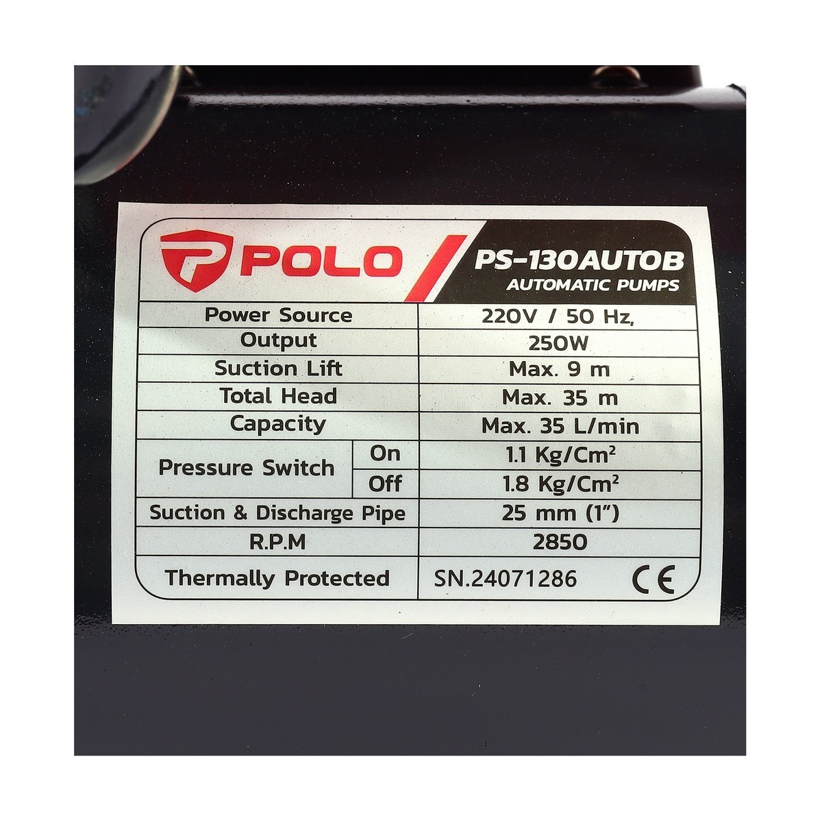 PS-130AUTOB ปั๊มอัตโนมัติ 1/3 HP 1