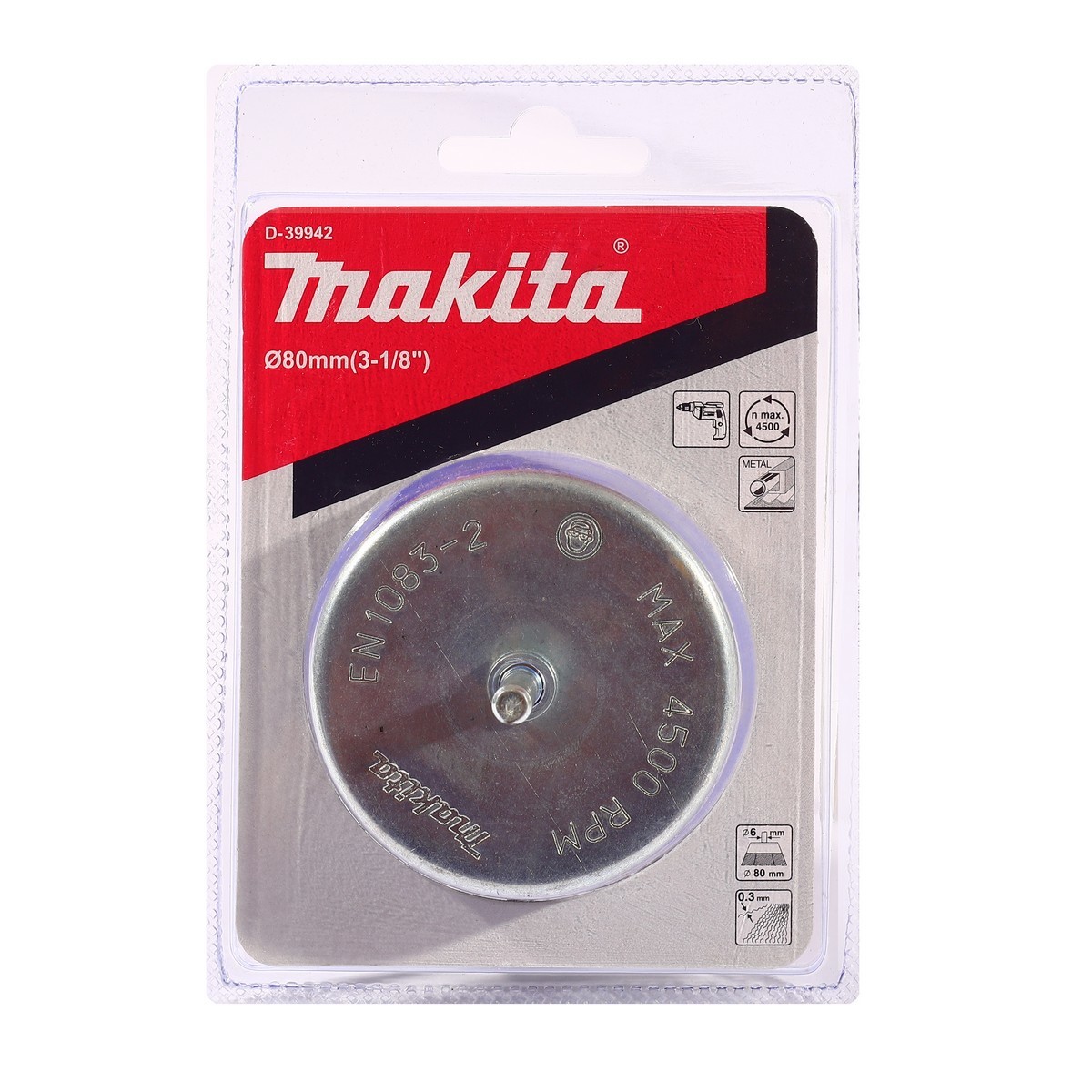 D-39942 แปรงลวดถ้วยมีแกน 80 MM (TT)