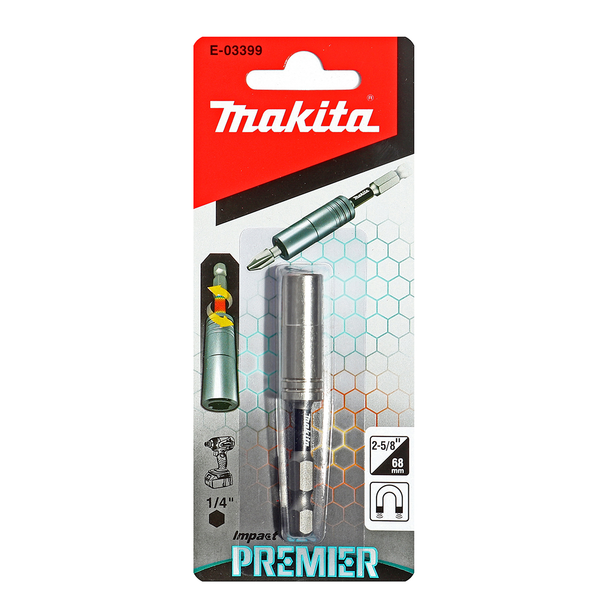 E-03399 แกนจับดอกไขควง แม่เหล็ก PREMIER