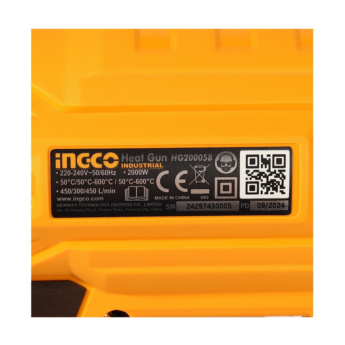 220V ปืนเป่าลมร้อน 2000W-DIGITAL-3ระดับ