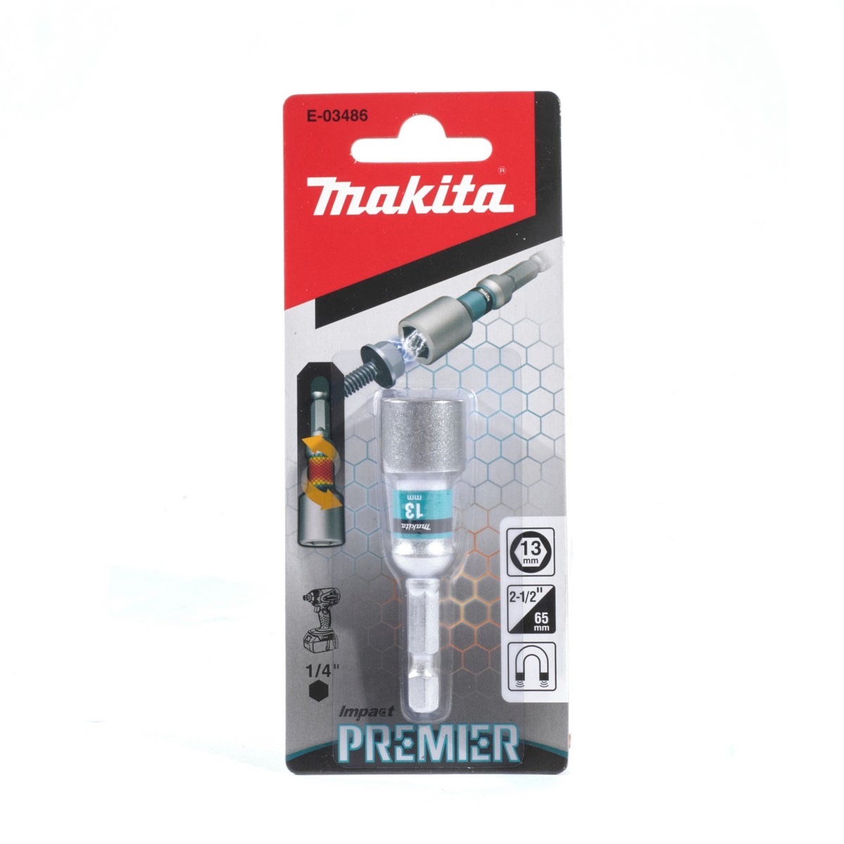 E-03486ดอกไขควงหัวลูกบล๊อก13X65MMPREMIER
