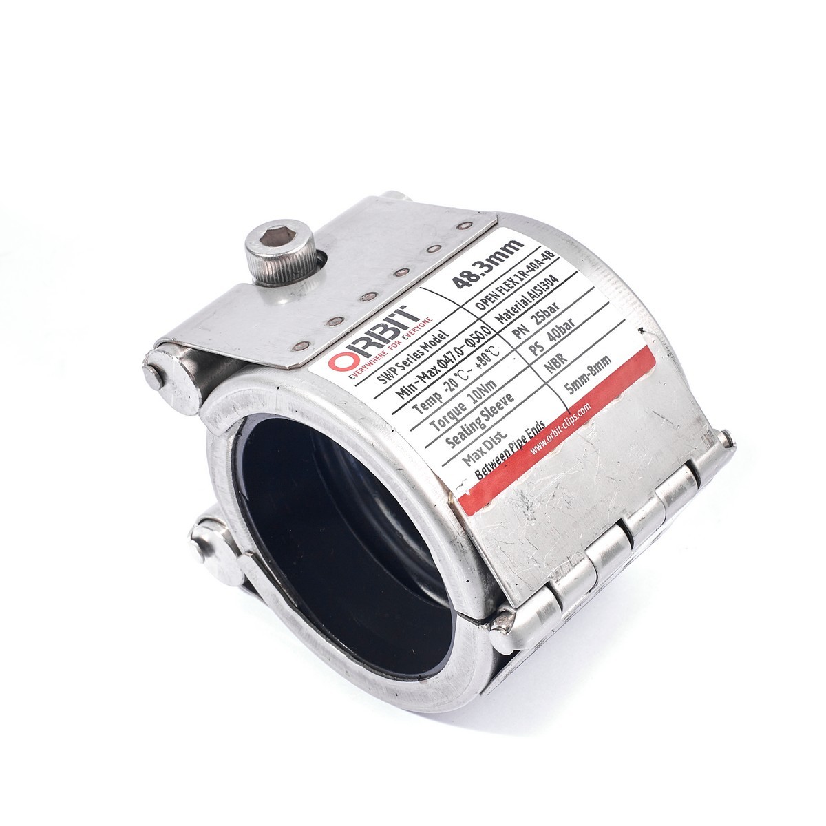 SWP-OPEN-FLEX-1R-048 แคลมป์ซ่อมท่อ48.3MM