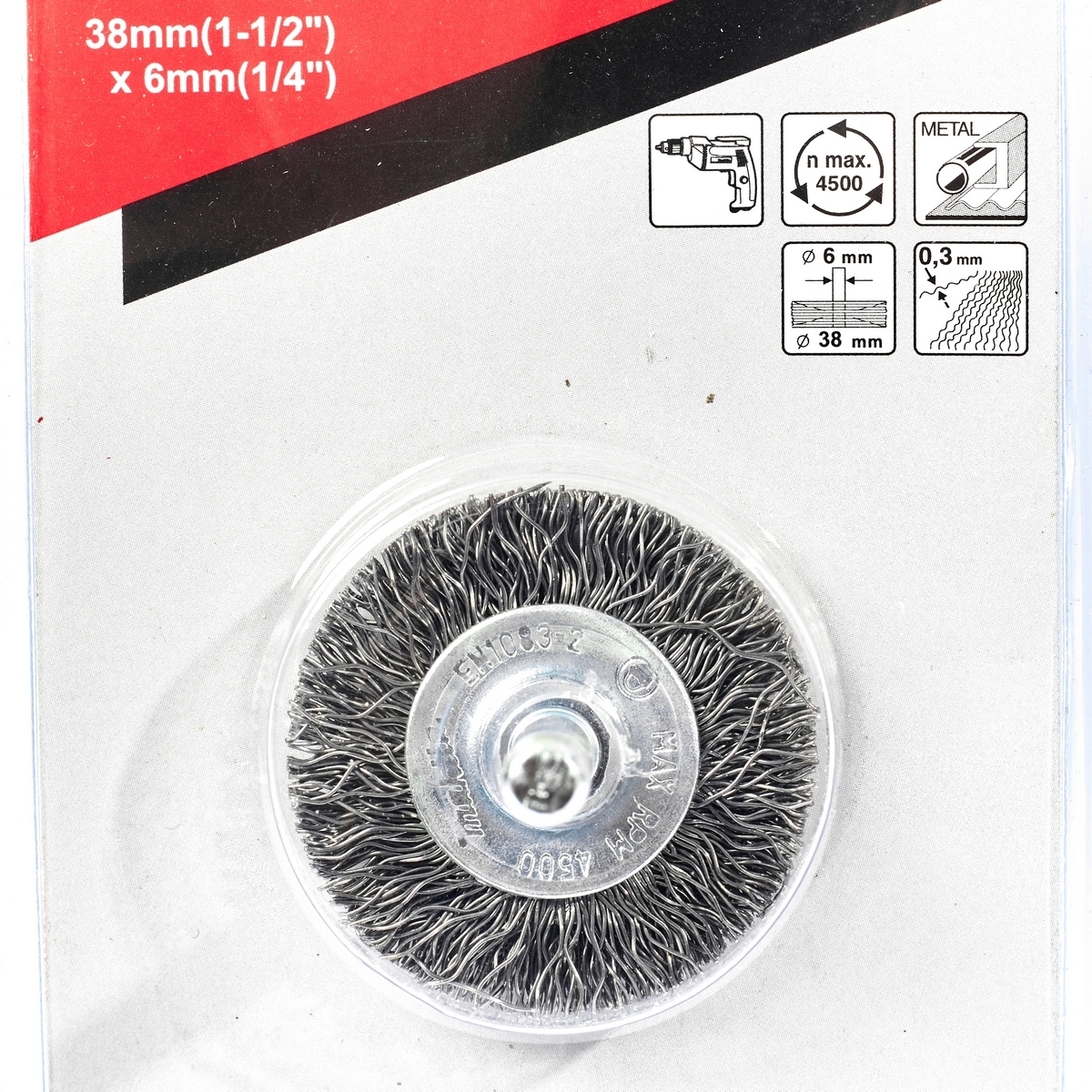 D-39958 แปรงลวดล้อมีแกน 38 MM (TT)