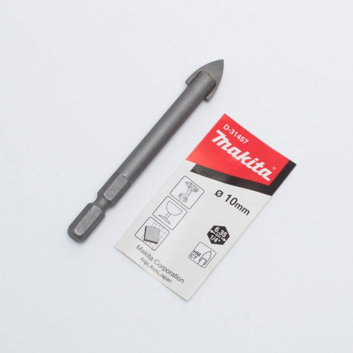 ดอกเจาะกระจก 10 X 80 MM ก้านHEX (D-31457