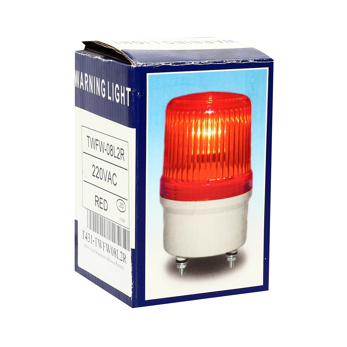 TWFW-08L2Rไฟหมุนแบบกระพริบ80มม.สีแดงLED