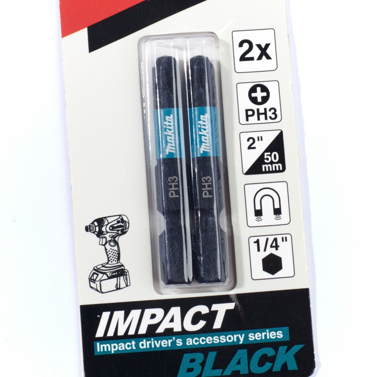 E-08779 ดอกไขควง PH3X50 BLACK (2PCS/PAC)