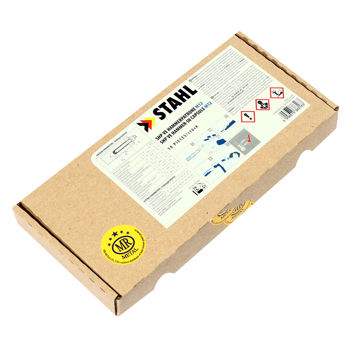 SHP-VE-12 พุกเคมีแบบตอก M12 (10PCS/BOX)