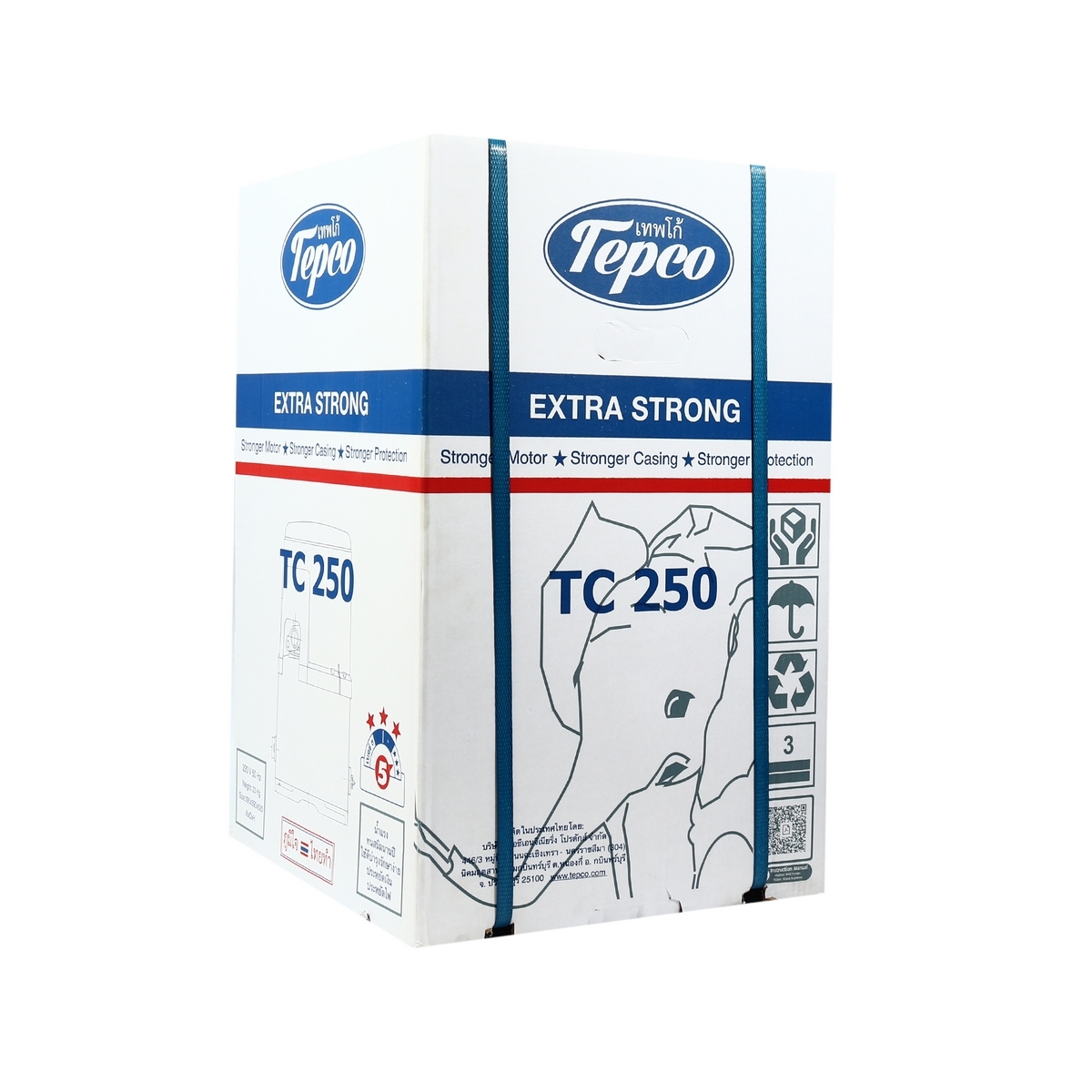 TC250 ปั๊มน้ำอัตโนมัติ ถังกลม 250 วัตต์