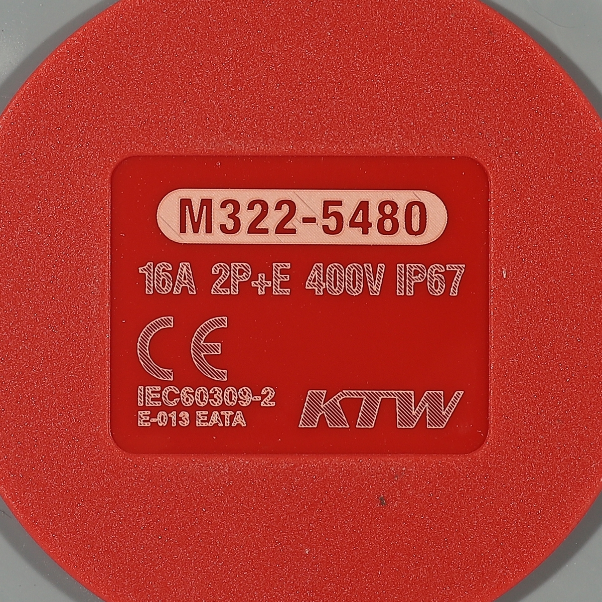 IP67 ปลั๊ก-เมียติดผนัง 2P+E 16A-6H 400V
