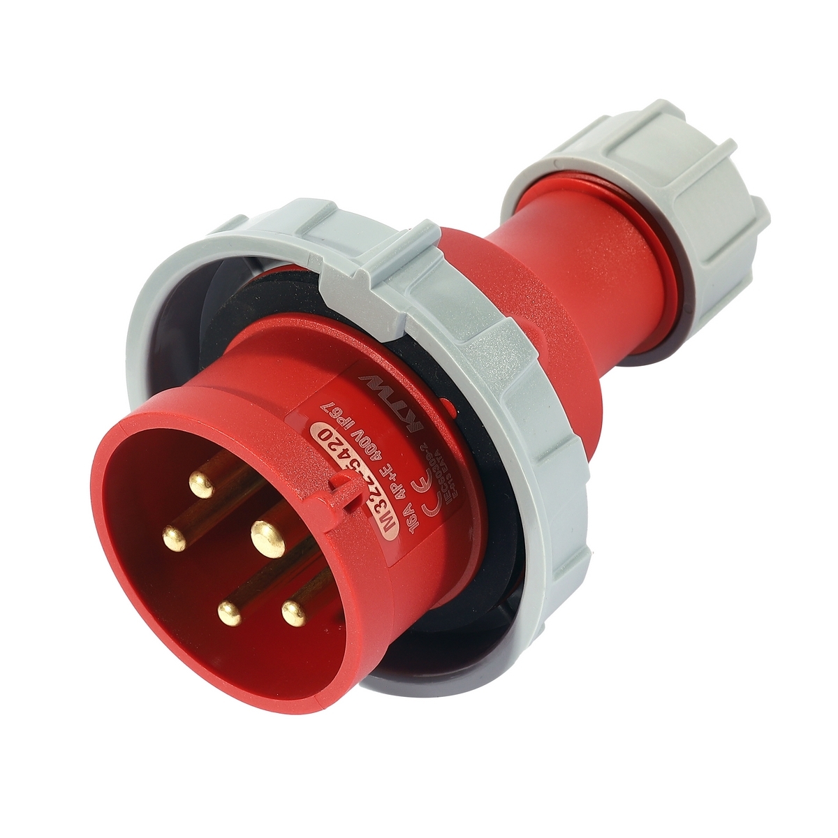 IP67 ปลั๊กตัวผู้ 4P+E 16A-6H 400V