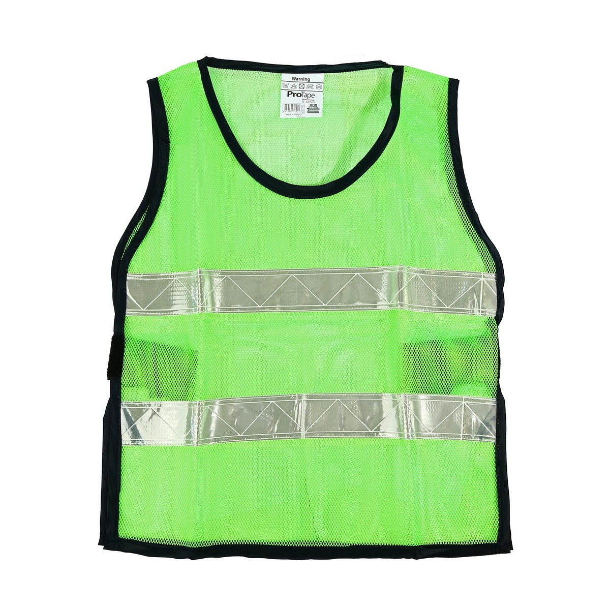 SM421G เสื้อสวมตาข่ายสีเขียว แสงขาว2แถบ