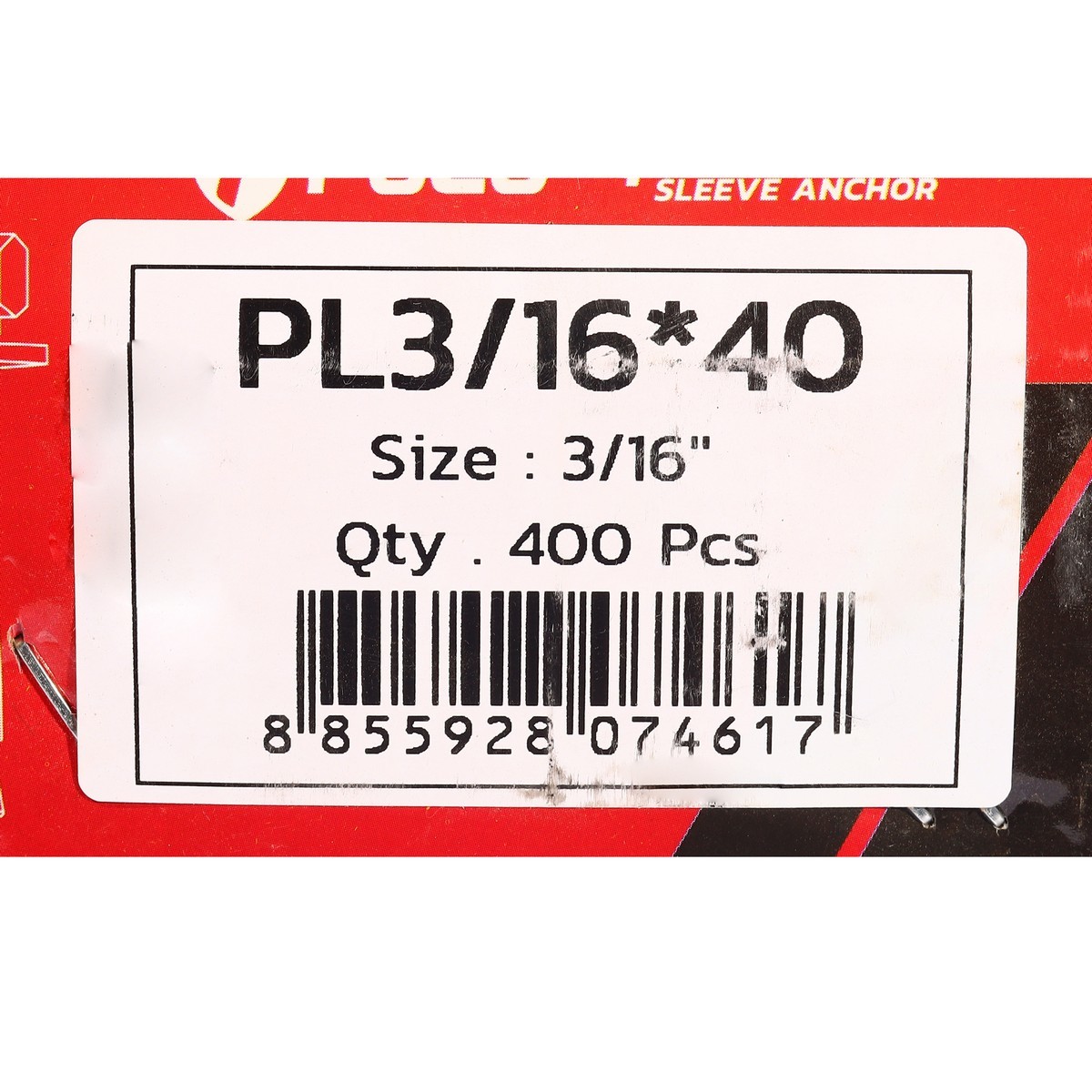 PL3/16*40 พุกเหล็ก 3/16