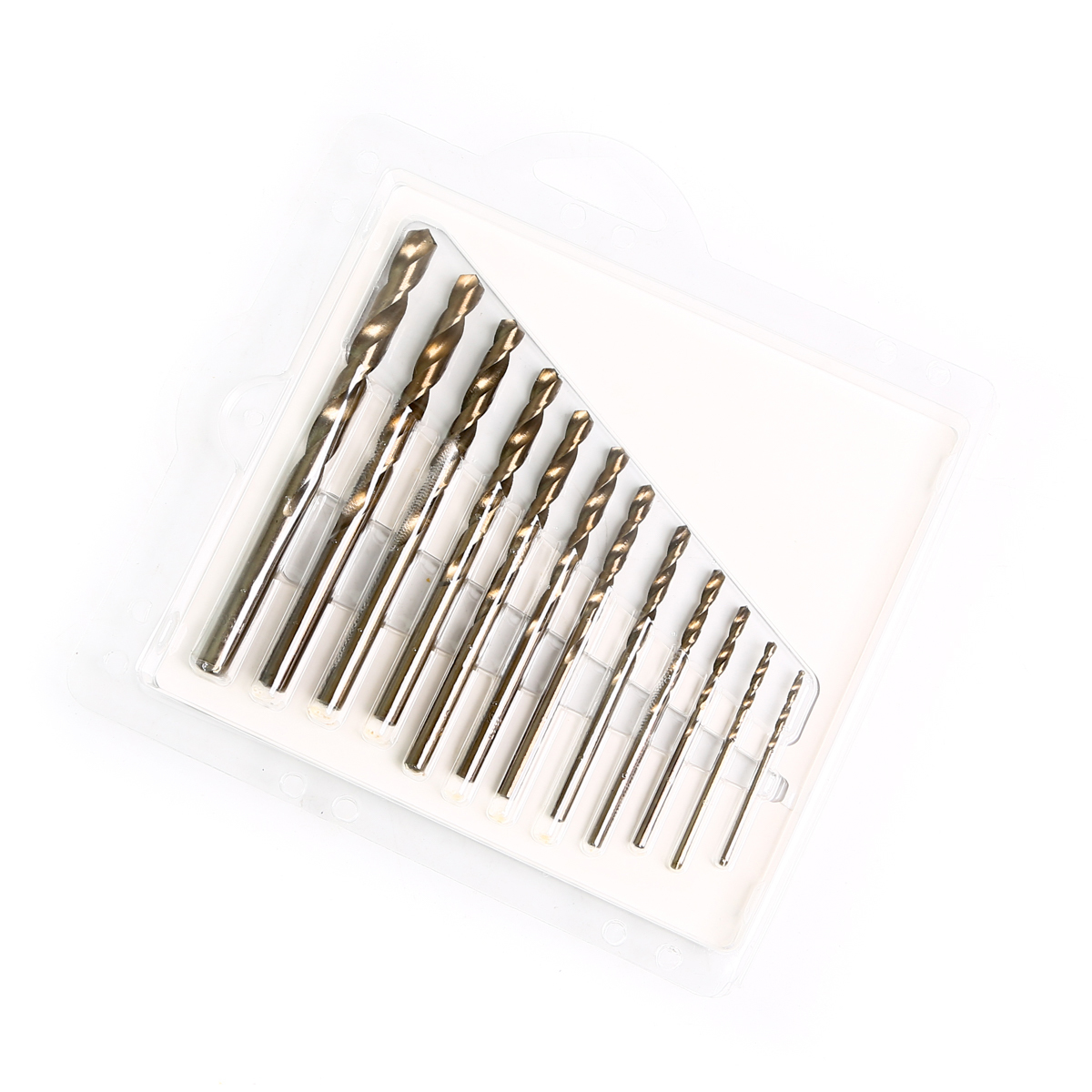 AKDB1125 ชุดดอกสว่านเจาะเหล็ก 12PC สีทอง