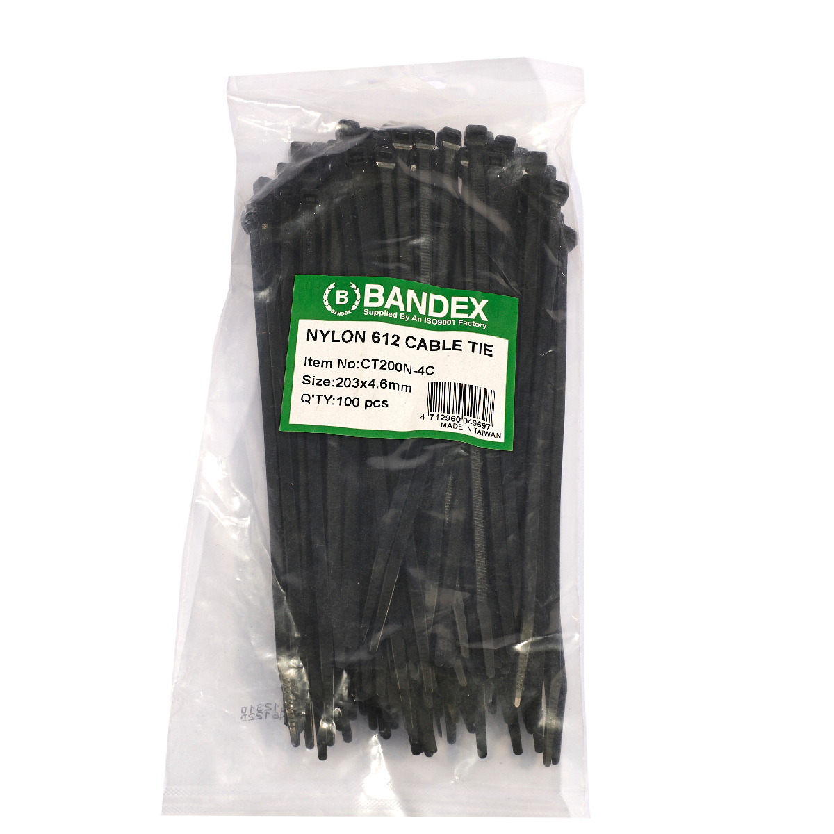 CT200N-4C เคเบิ้ลไทร์งานโซลาร์ 8” 100PCS