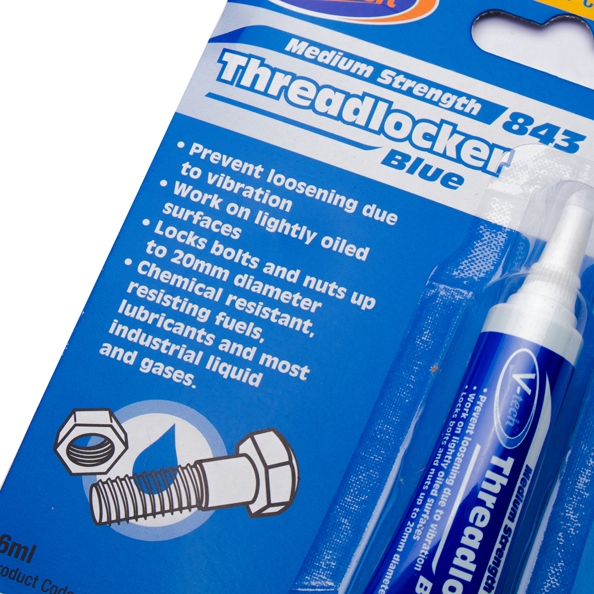 VT-8436 กาวล็อคเกลียว สีน้ำเงิน 6ML