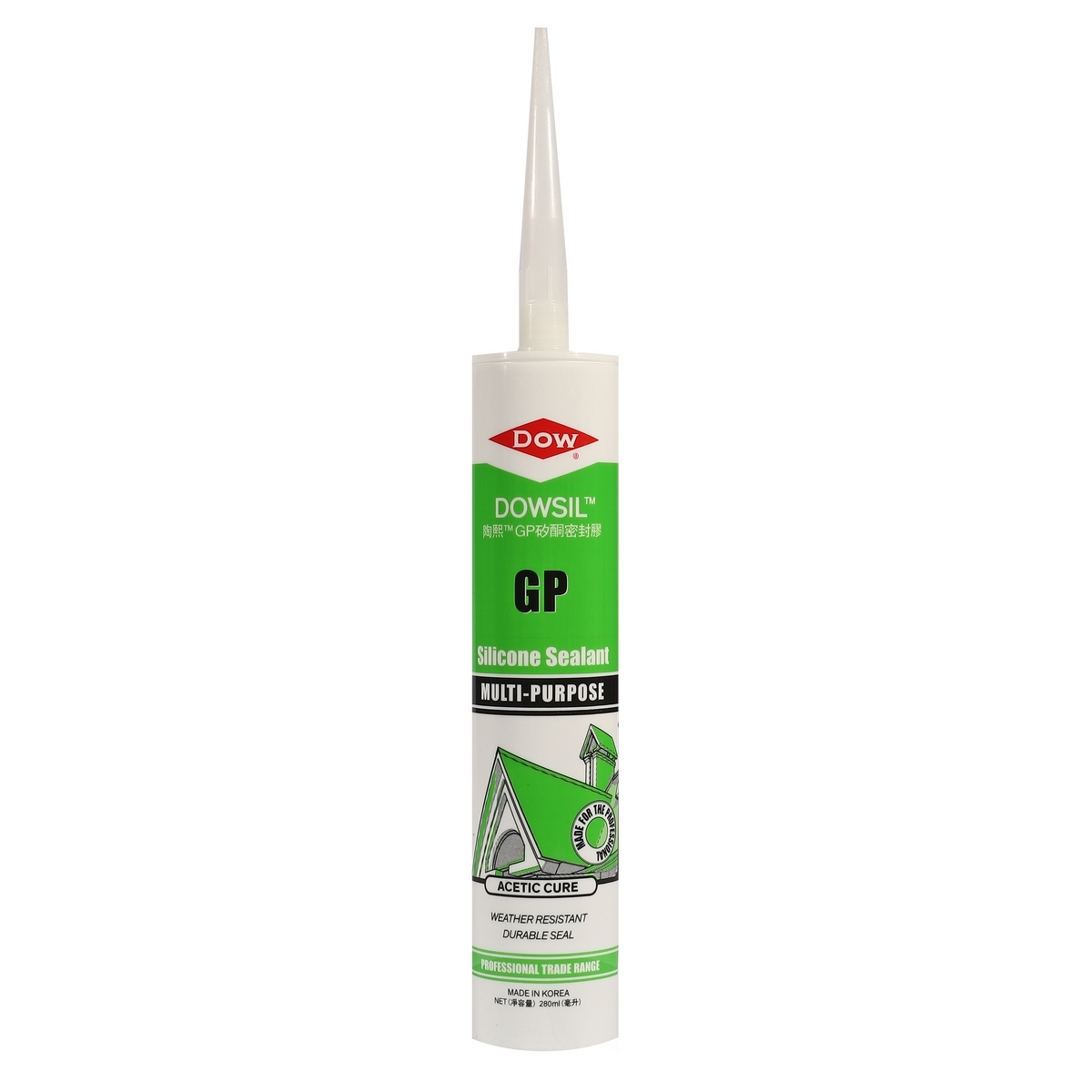 GP กาวซิลิโคน 280ML กรด สีอะลู