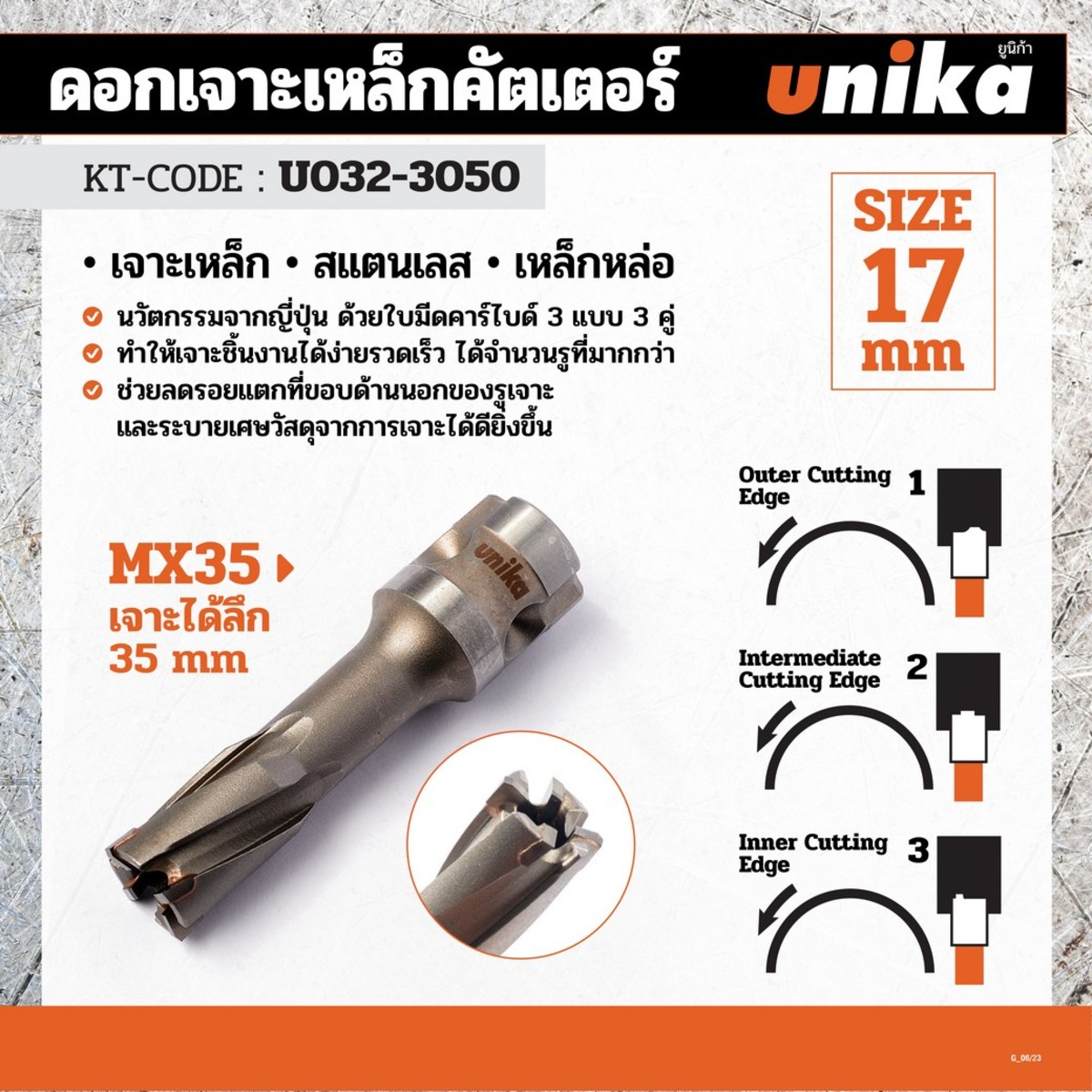 MX35N-17.0 ดอก JET BROACH 35 X 17 มม TRI