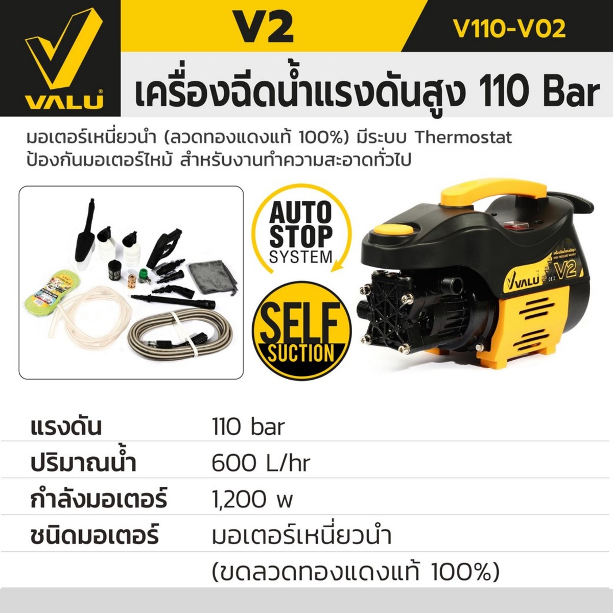 V2 เครื่องฉีดน้ำแรงดันสูง