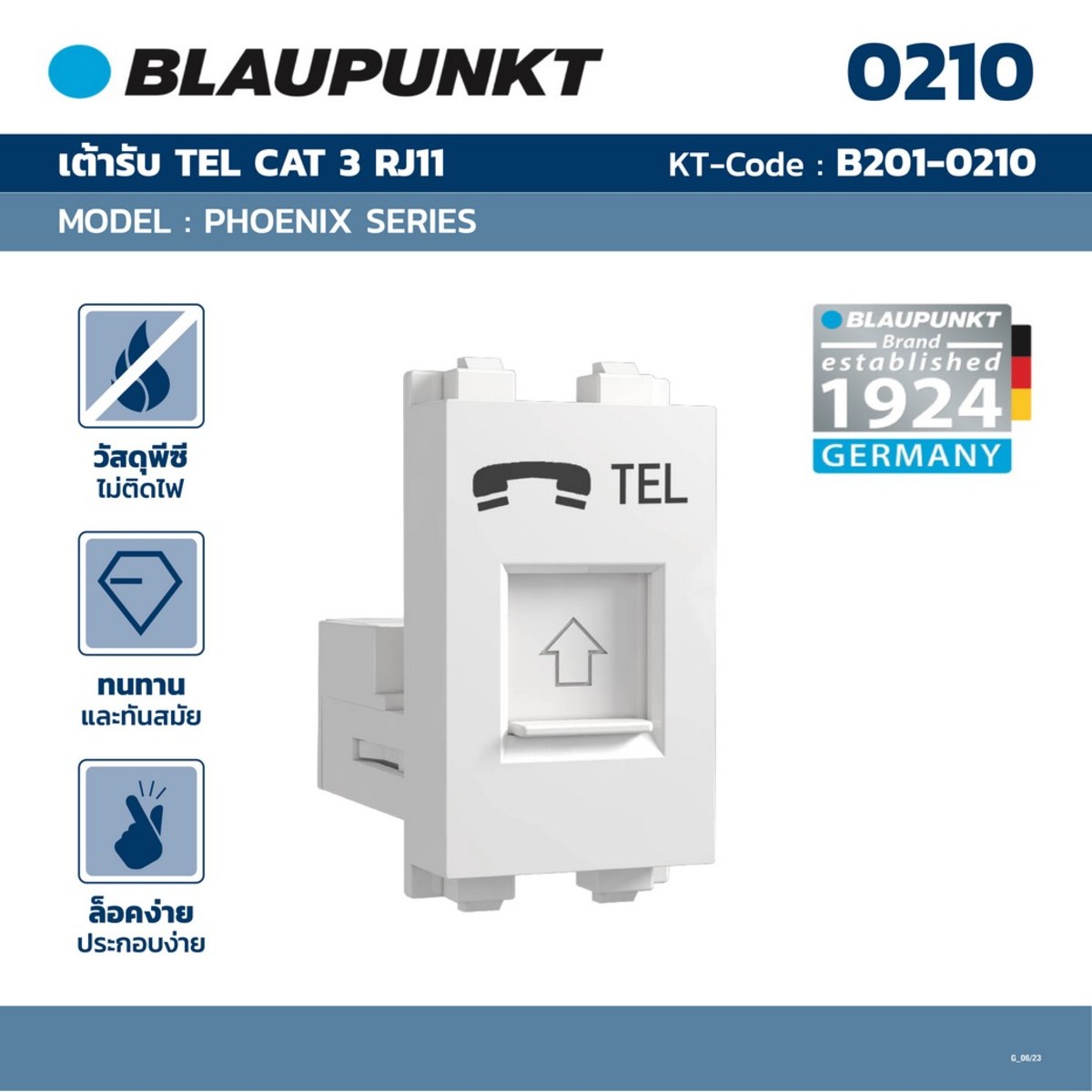 BP-TLS เต้ารับ TEL CAT 3 RJ11