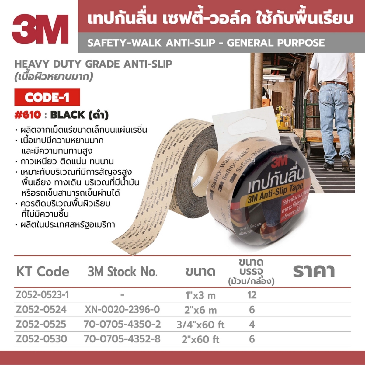 610 เทปกันลื่นหยาบมาก 1