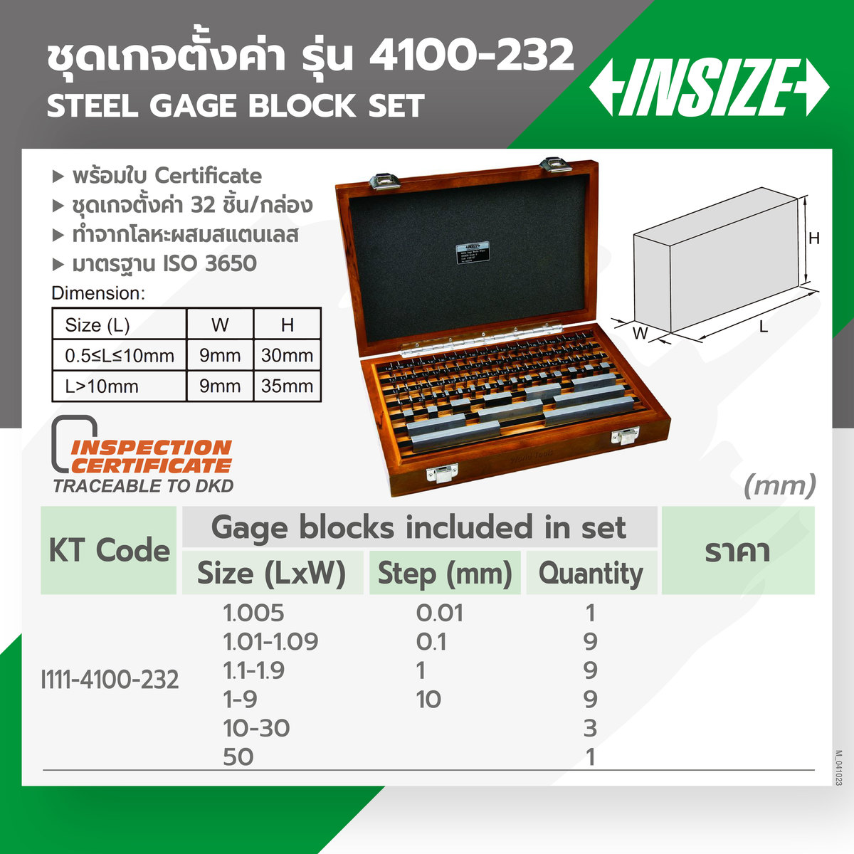 4100-232 เกจบล็อค ชุด 32 ชิ้น
